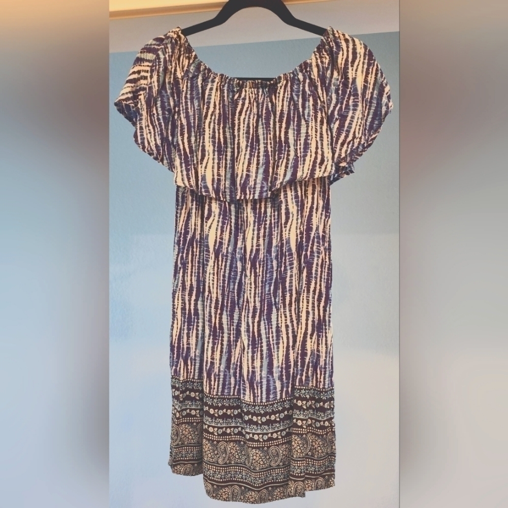 Off The Shoulder Beach Lunch Lounge Dress or Cover Up Soft, Light XS - Picture 2 of 4